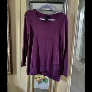 Grace Elements long sleeve top purple size Small round neck in great shape